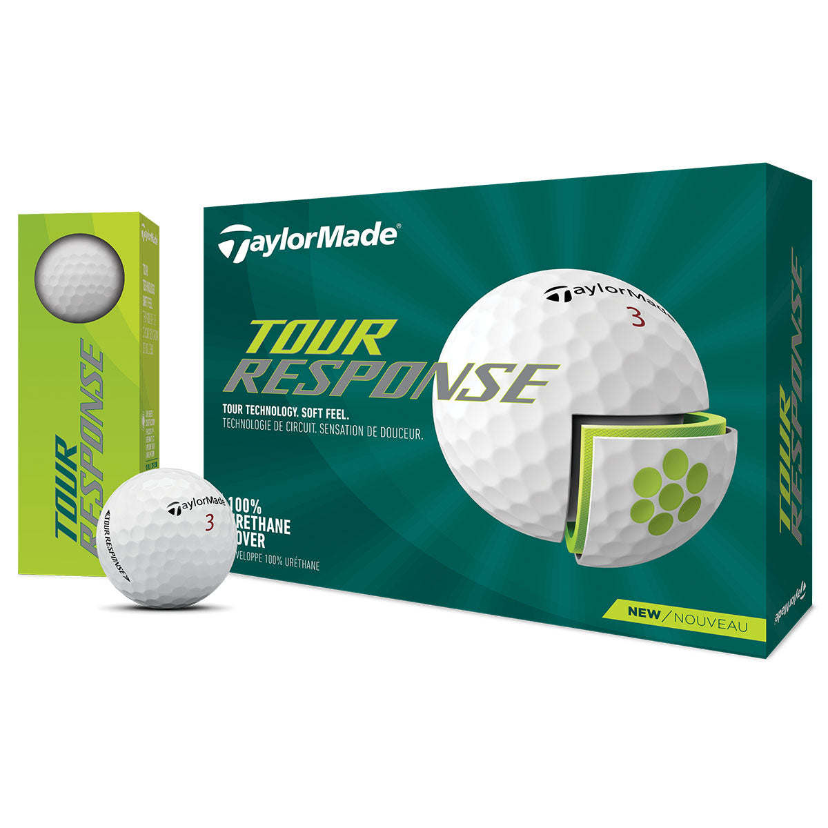 TaylorMade Tour Response Golf Balls - White / Dozen